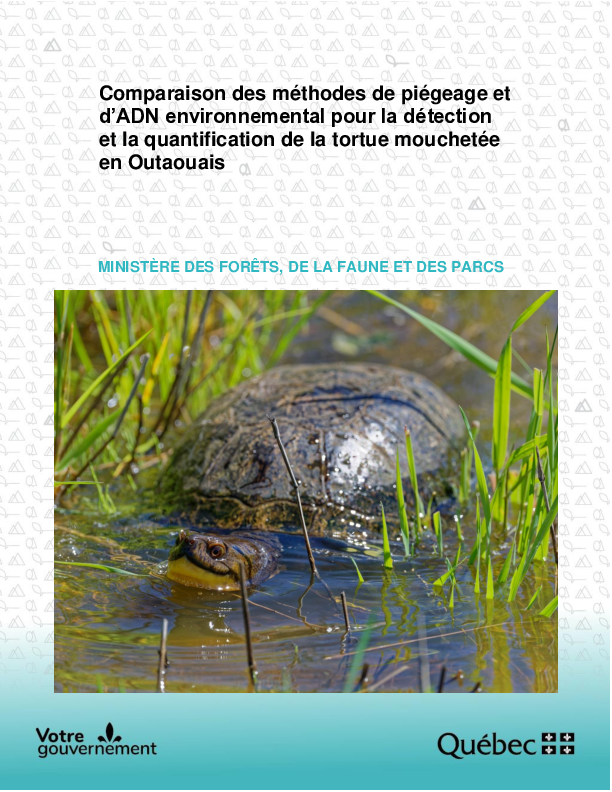 Comparaison des méthodes de piégeage et d'ADN environnemental pour la détection et la quantification de la tortue mouchetée en Outaouais